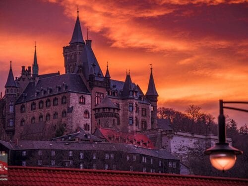 Schlossportrait bei Sonnenaufgang