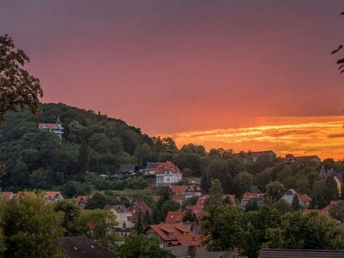 Sennhütte im Abendrot