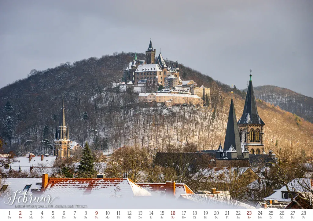 Kalender_Stadtansichten Wernigerode_2024_04 Kalender,Wernigerode,Harz