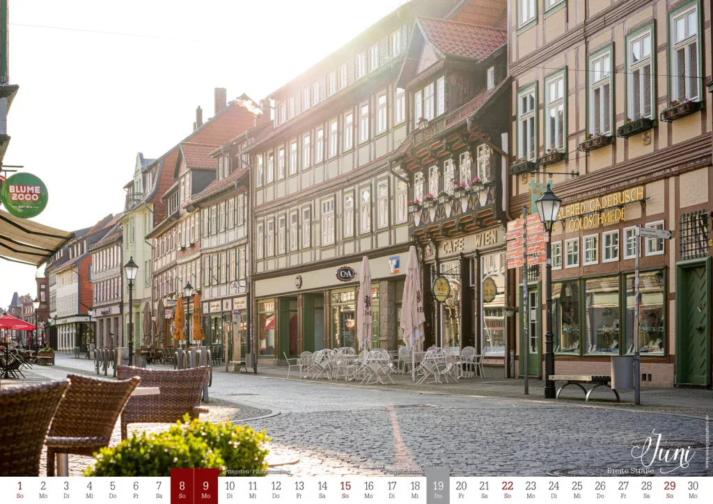 Kalender_Stadtansichten Wernigerode_2024_08 Kalender,Wernigerode,Harz