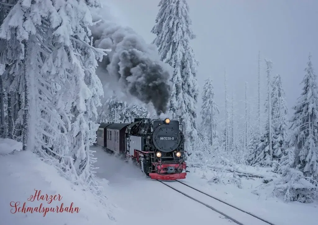 Harzer Schmalspurbahn im Winter (Postkarte)