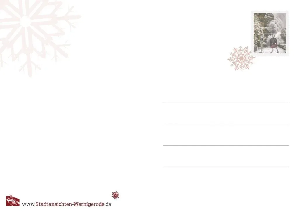 Harzer Schmalspurbahn im Winter (Postkarte)