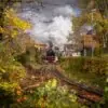 Harzer Schmalspurbahn am herbstklichen Westerntor