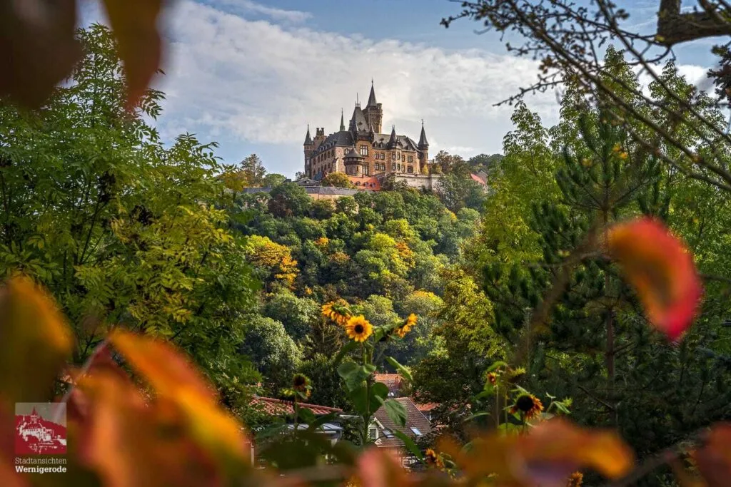 Das Wernigeröder Schloss im Herbst.