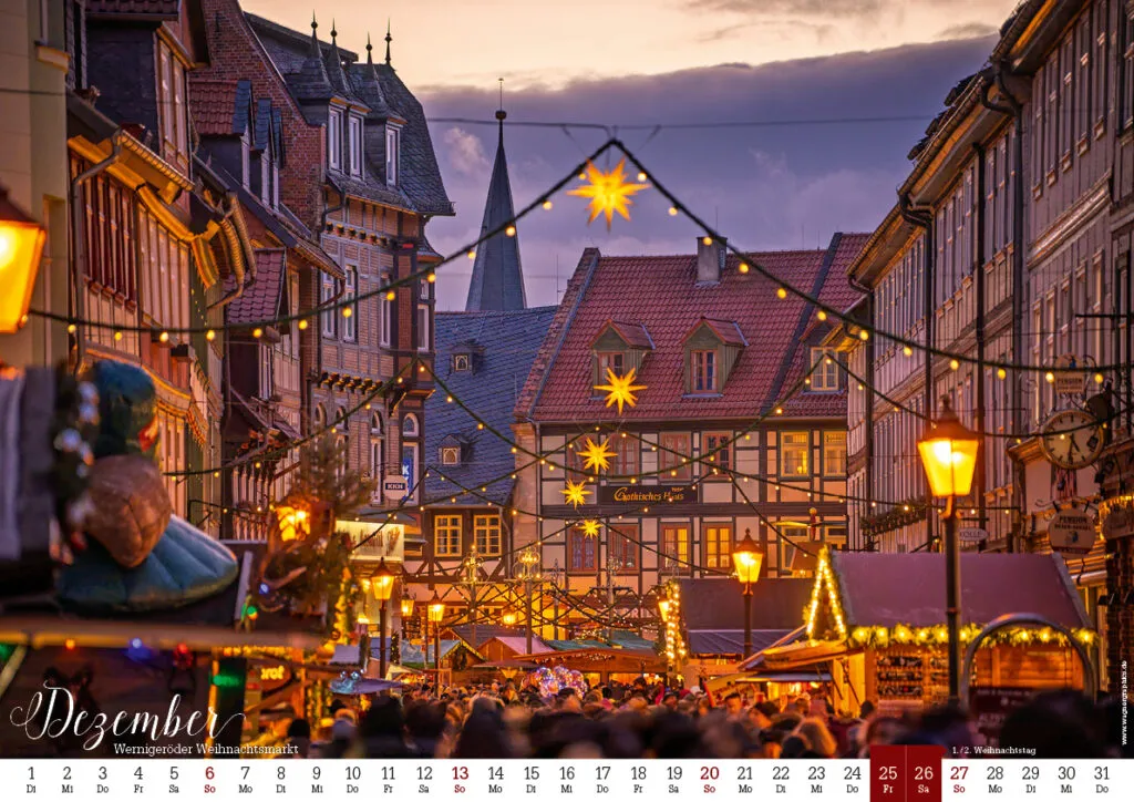 Stadtansichten Wernigerode_Kalender 2026_A3_quer14 Kalender,Wernigerode,Harz