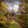 Harzer Schmalspurbahn am herbstklichen Westerntor