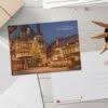 Postkarte Weihnachtsmarkt Wernigerode mit Rathaus