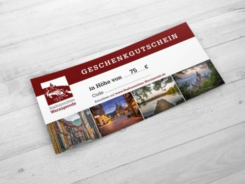 Gutscheine für Stadtansichten Wernigerode_Gutschein für Drucke, Kalender, Fotos Gutscheine
