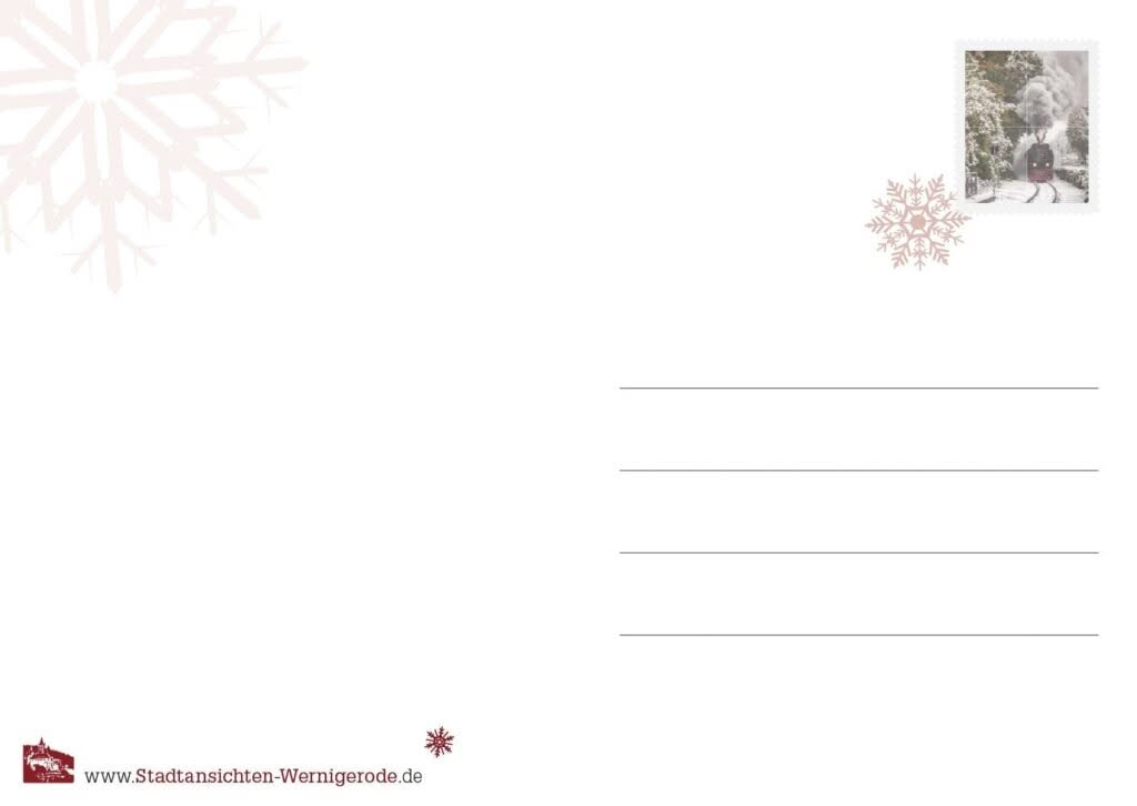 Harzer Schmalspurbahn im Winter (Postkarte)